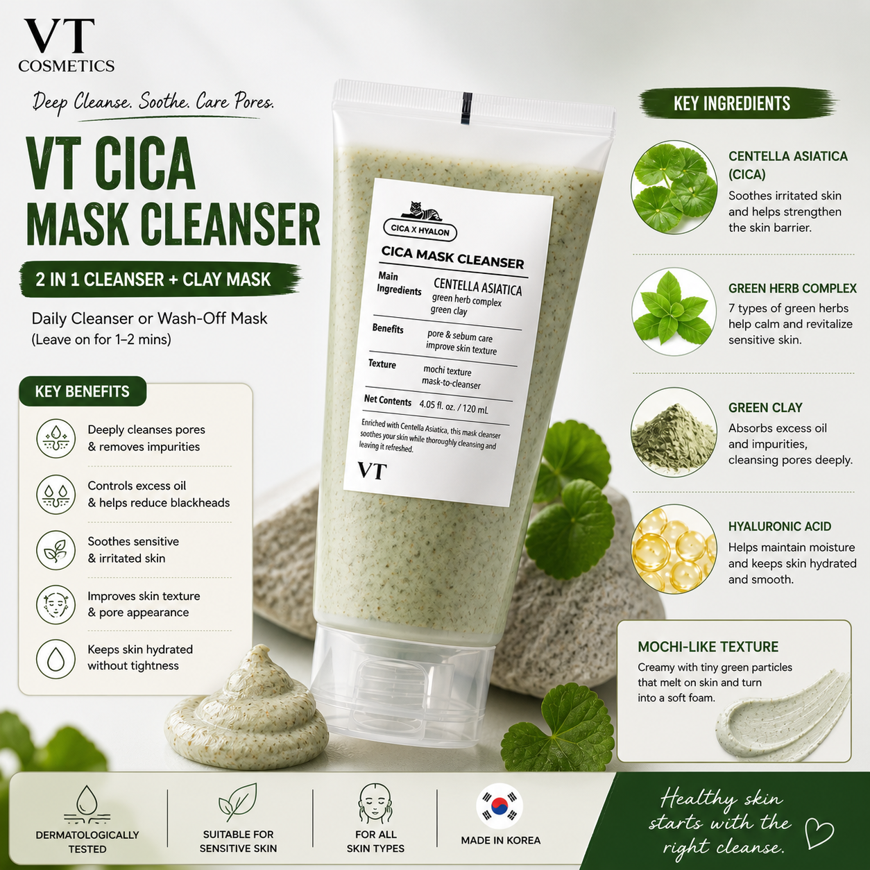 VT Cica Mask Cleanser 120ml
